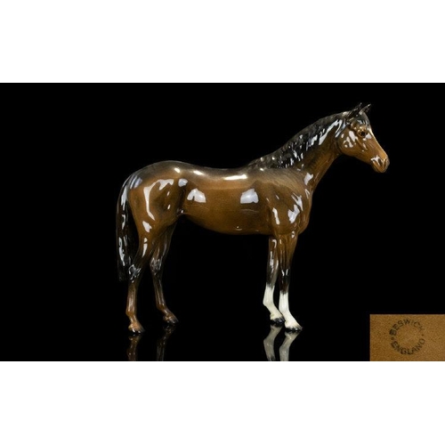 427 - Beswick Horse Figure ' Large Hunter ' Brown Colour way. Model No 1734. Designer A. Gredington. Issue... 