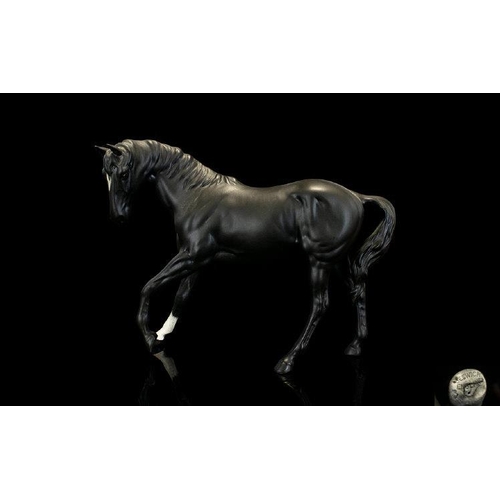 428 - Beswick Horse Figure ' Black Beauty ' Matt Colour way. Model No 2466. Designer G, Tongue. Issued 197... 