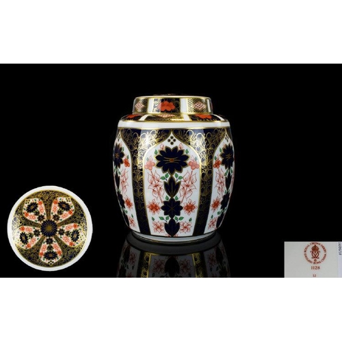 478 - Royal Crown Derby Fine Quality Imari Pattern Lidded Ginger Jar. Date 1988 & Pattern No 1128. Height ... 