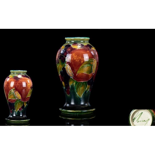 482 - William Moorcroft Signed Small Vase ' Ochre Pomegranate Design. Date 1920 - 1924. William Moorcroft ... 