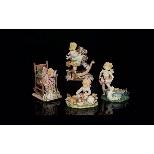 591 - Four 'Laura's Attic' Limited Edition Figurines by Karen Hahn. 1.It's Been a Long Day' no 1342  2. 'W... 