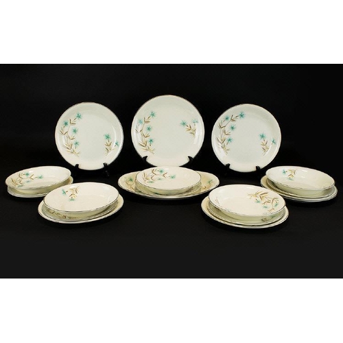 639 - British Anchor Part Dinner Set (19 pieces in total) Comprising of Dinner Plates, Side Plates, an Ova... 