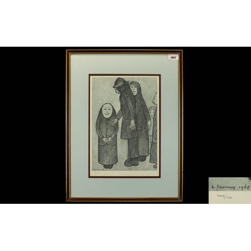 921 - L. S. Lowry 1887 - 1976 Ltd and Numbered Edition - Offset Lithograph / Print. Fine Art Trade Guild B... 