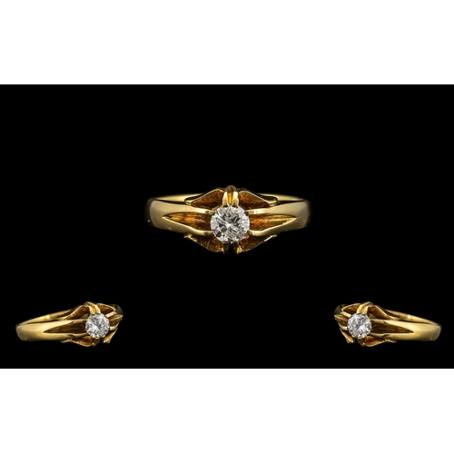 70 - 18ct Gold Gents Diamond Ring set with an old cut diamond, Est diamond weight 0.40ct, White clean sto... 