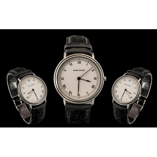 72 - Georg Jensen Stainless Steel Wristwatch Henning Koppel Quartz Watch, No 37867 Design 375. Stainless ... 