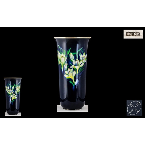 840 - Ando-Jubei Company (fl 1876-1953) Fine Enamelled Trumpet Shaped Vase of Large Size and Exhibition Qu... 