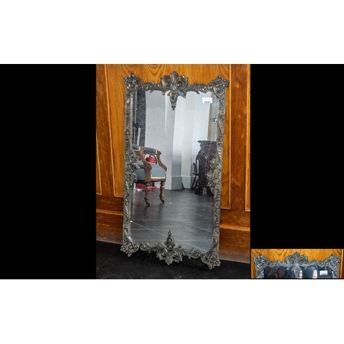 1041 - Spelter Gilded & Moulded Rococo Hall Mirror, in the French style.  Measures 33'' x 17''.  Please see... 