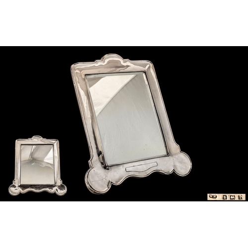 172 - Very Large Silver Bedroom Mirror, dated Birmingham 1910, oak backed, maker W. N.  37 cm in height.  ... 