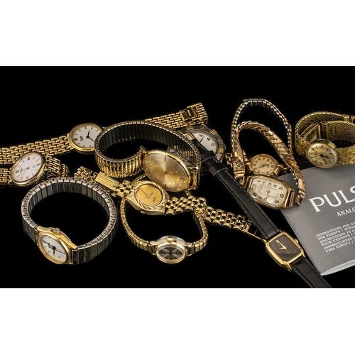 350 - A Collection of ( 11 ) Ladies Fashion Watches. Please See Photo.