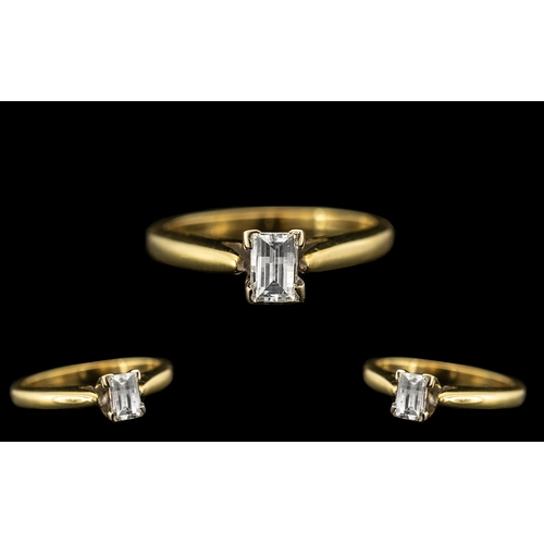 6 - Ladies  - Top Quality Millennial 2000 18ct Yellow Gold Single Stone Diamond Set Ring. Hallmark Birmi... 