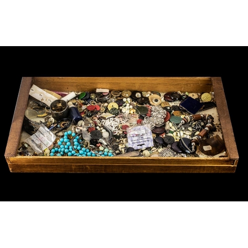 349 - Collection of Costume Jewellery to include beads, chains, bracelets, etc. Plus a box of assorted but... 