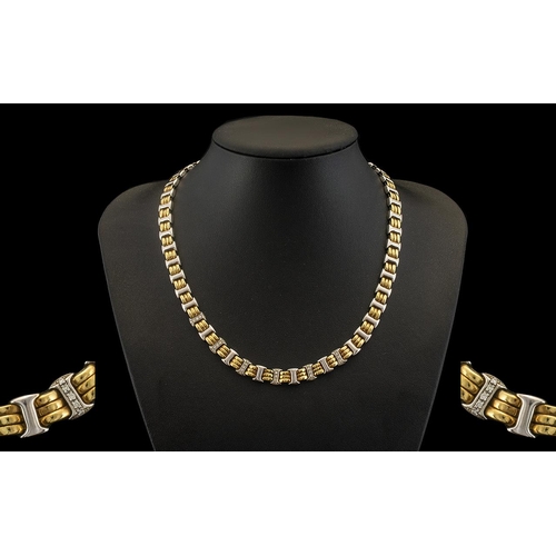 49 - Bueche Girod Attractive and Stunning 9ct Two Tone Gold Necklace of good quality, fully hallmarked fo... 