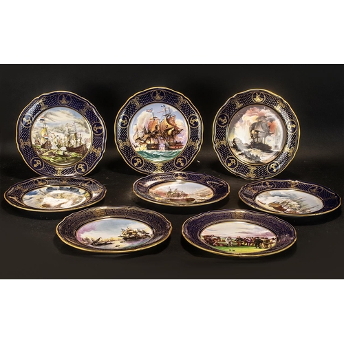 Collection of Six Spode 'The Maritime England' Plates, numbered