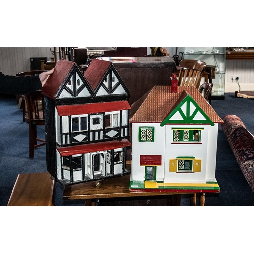 1095 - Two Vintage Dolls Houses with fitted furniture, sold with vacant possession.  Please see images.