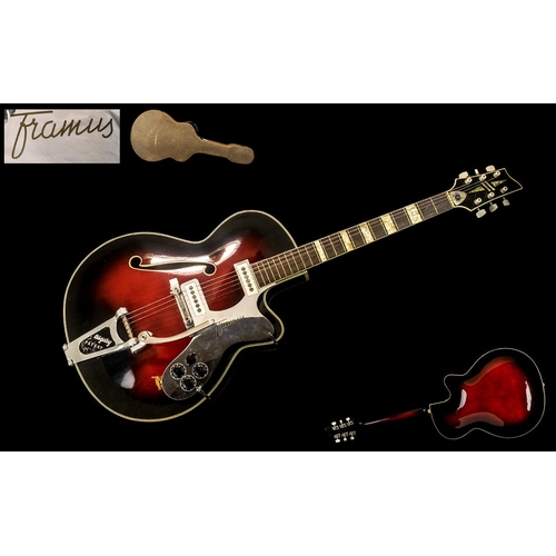 1100 - 'Black Rose' Vintage Guitar Circa 1960.  One owner from new, of fine quality.  Framus, with a red la... 