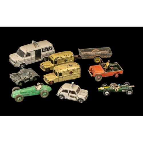 1465 - Collection of Dinky Cars.  Nine in total, some good models,  Play worn condition, please see images.