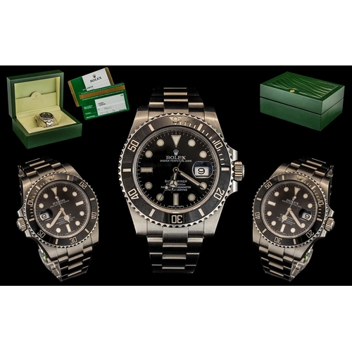 18 - Rolex - Submariner Oyster Perpetual Date-Just Stainless Steel Gents Wrist Watch - Superlative Chrono... 