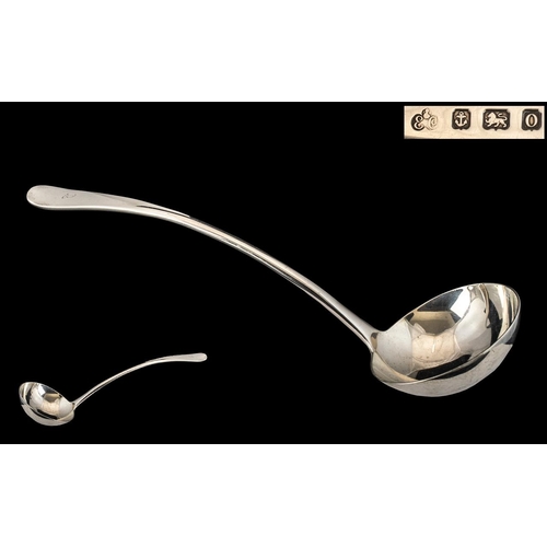 137A - Elkington & Co Superb Quality Large Ratail Sterling Silver Ladle of Solid Proportions. Hallmark Birm... 