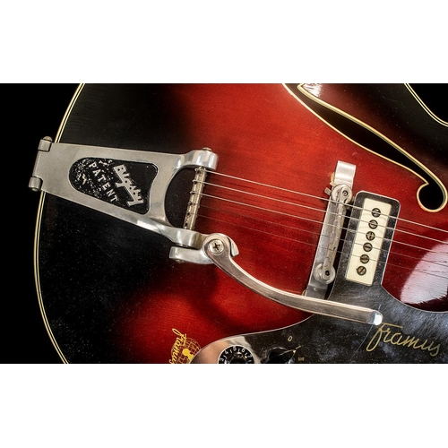 1100 - 'Black Rose' Vintage Guitar Circa 1960.  One owner from new, of fine quality.  Framus, with a red la... 