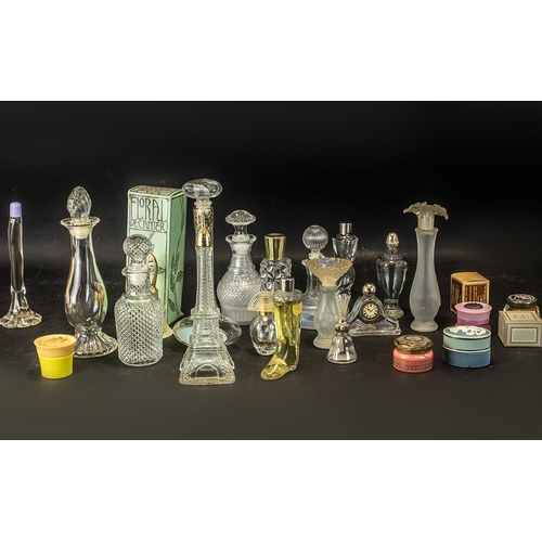 1504 - Collection of Vintage Avon Glass Perfume Bottles, comprising: Eiffel Tower; Bud Vase with Stopper; S... 