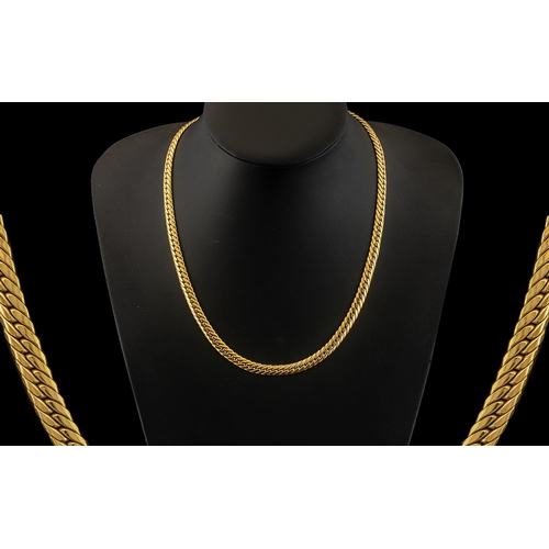 35A - 9ct Yellow Gold Good Quality Serpentine Design Chain / Necklace of Excellent Warm Colour with Full H... 