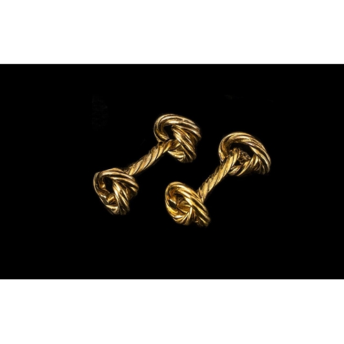 283 - Contemporary Silver Gilt Cuff Links. Fully Hallmarked Silver Cufflinks. Fully Hallmarked. Please See... 