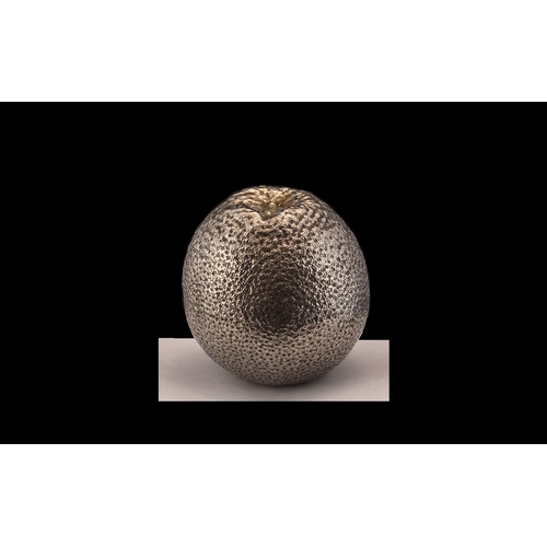 263 - Large Silver Novelty Peach, Fully Hallmarked for Silver. 3 Inches High. Weight 304 grams. Please See... 