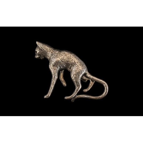 269 - Silver Brooch In the Form of a Cat. Fully Hallmarked for Silver. Good Quality and Lovely Detail, Ove... 