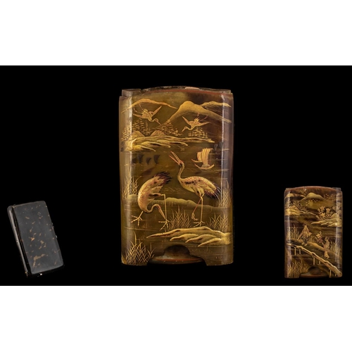 301 - Antique Tortoise Shell Large Cigarette Cases ( 2 ) In Total. Cigar / Cigarette Cases. 5 Inches In le... 