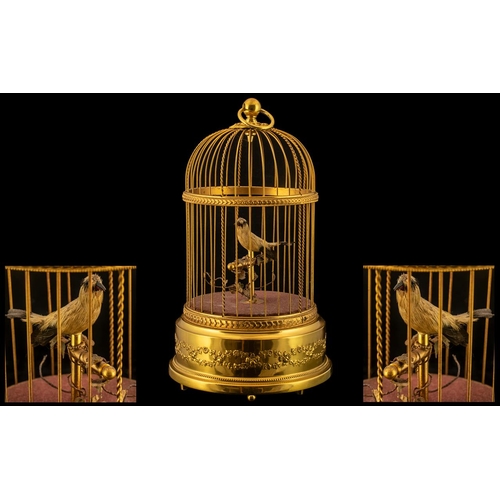 6 - Reuge - Swiss Made Superb Quality Musical Key-Wind Automaton Singing Bird Cage, Wonderful Tone. The ... 