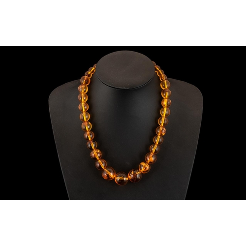 172 - 1920s Amber/Bakelite Necklace.  Amber necklace in graduating form.  Screw clasp, 18'' length, weight... 