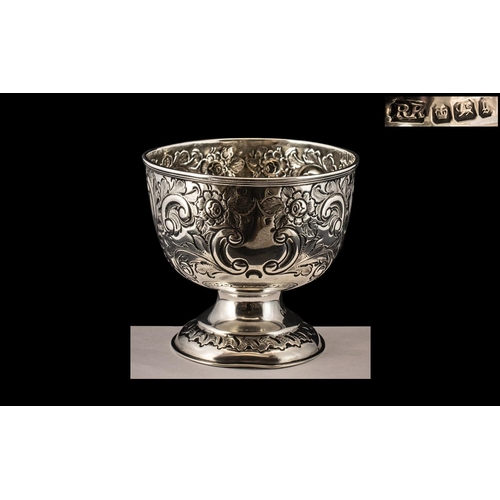 293 - Victorian Silver Bowl, dated for Sheffield 1899, vacant cartouche, 3.5'' height, weight 138 grams, p... 