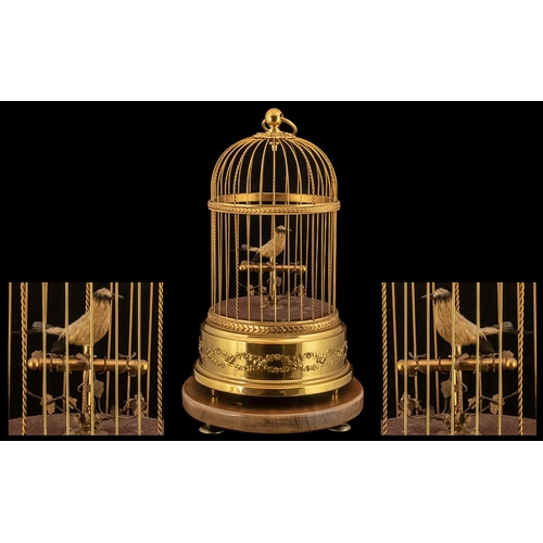 6 - Reuge - Swiss Made Superb Quality Musical Key-Wind Automaton Singing Bird Cage, Wonderful Tone. The ... 