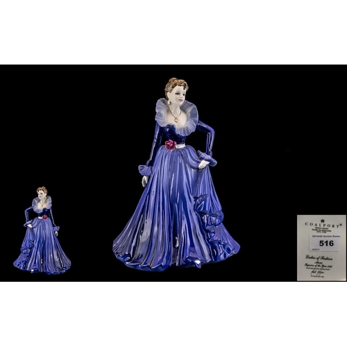 516 - Coalport - Fine Bone China Hand Painted Figurine ' Ladies of Fashion ' Anne ' Figurine of the Year -... 