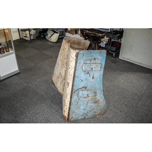 1371 - Early 20th Century to Mid Century Car Bonnet car bonnet looks to be a sports car, no holes, folded i... 