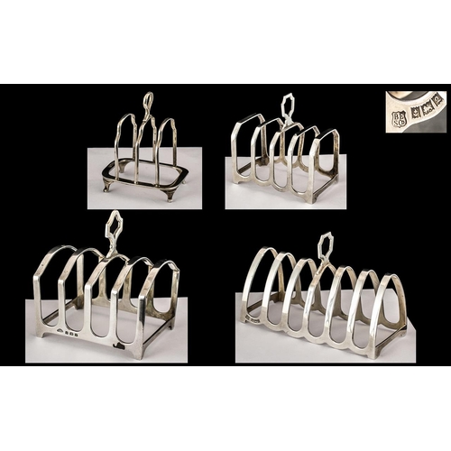124 - Excellent Collection of Vintage and Antique Sterling Silver Toast Racks ( 4 ) In Total. Various Size... 