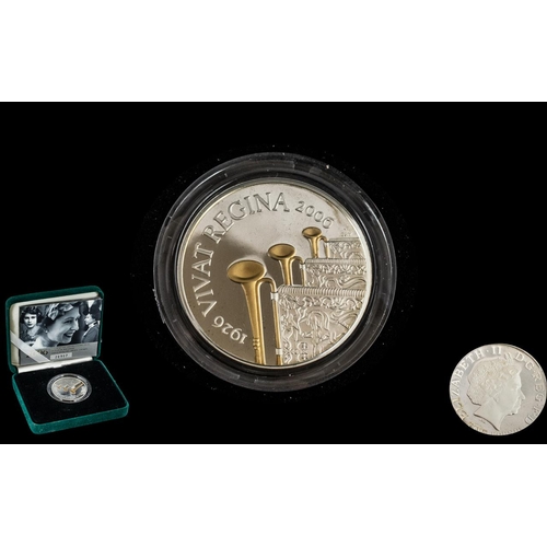 141 - 2006 Royal Mint £5 Proof Coin in solid silver with gold inlay, box and papers