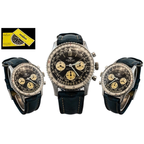 57 - Breitling - Navitimer  806 ' Pilot's ' Chronograph Stainless Steel Wrist Watch. c.1960's. With Origi... 