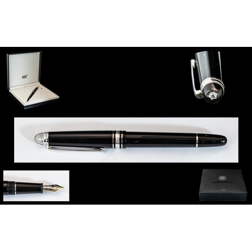 62 - Meisterstuck Mont Blanc Diamond Set Classique Fountain Pen with Extra Refill. The Writing Instrument... 