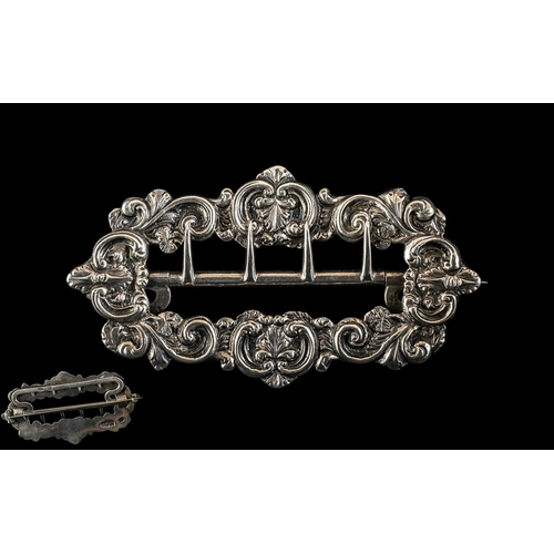 116A - Large and Impressive Mid 19th Century Shoe Buckle. Fully Hallmarked for 1850's. Very Good Quality an... 