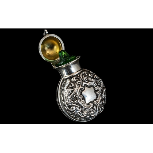 145 - A Victorian Silver Scent Bottle modelled in the form of a milk churn, fully hallmarked for Birmingha... 