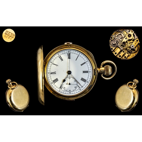 2 - Swiss 19th Century 18ct Gold Quarter Repeater Jewelled Set Full Hunter Pocket Watch, in superb condi... 