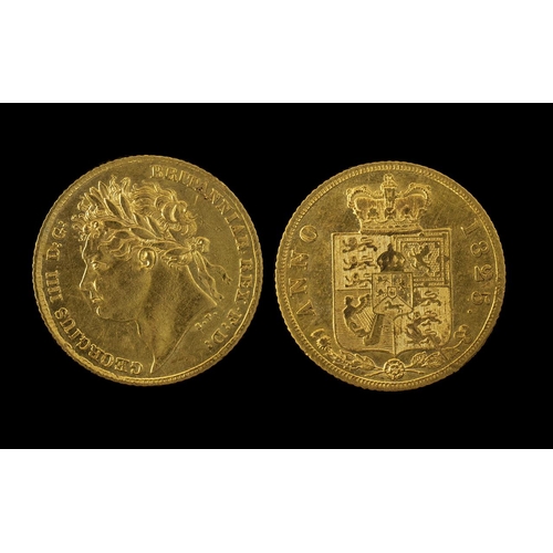 218A - George III 22ct Gold Half Sovereign Date 1825 London Mint Top graded coin Please confirm with photo.