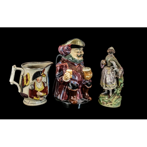 580 - Vintage Royal Doulton Toby Jug, Sir John Falstaff 8328, England, height approx. 8.''  Together with ... 