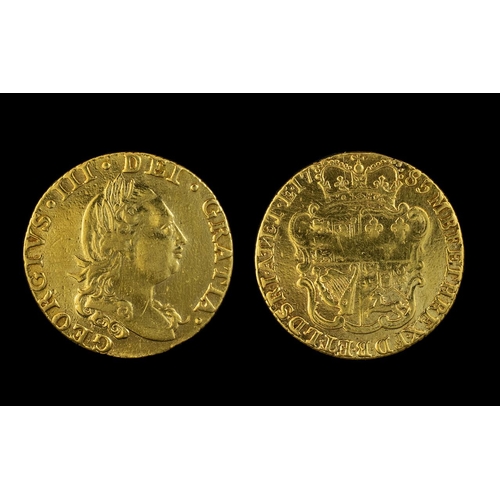 222 - George III Gold Half Guinea - Date 1785.  High Grade - Please Confirm with Photo.