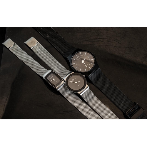 226 - Collection of Skagen Watches, comprising three Skagen designer watches, made in Denmark