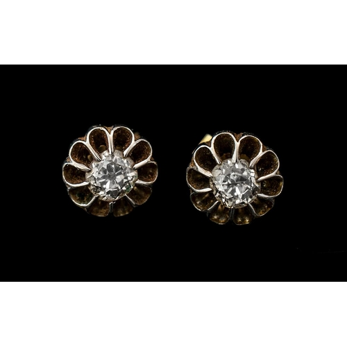 287 - Two 18ct White Gold Diamond Rings - Each Set with Baguette and Round Brilliant Cut Diamonds, both un... 
