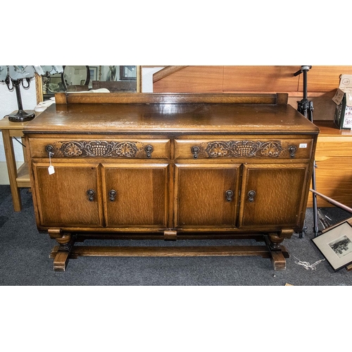 1074 - 1920's Retro Retro Sideboard Perfect Up-Cycling. With 2 Drawers Above for Storage Space. Approx 36 I... 