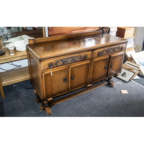 1074 - 1920's Retro Retro Sideboard Perfect Up-Cycling. With 2 Drawers Above for Storage Space. Approx 36 I... 