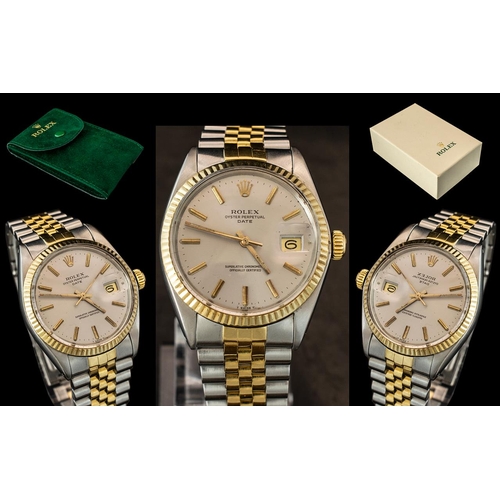 16 - Rolex Oyster Perpetual Date Just Automatic Gents 18ct Gold and Steel Superlative Chronometer Wrist W... 